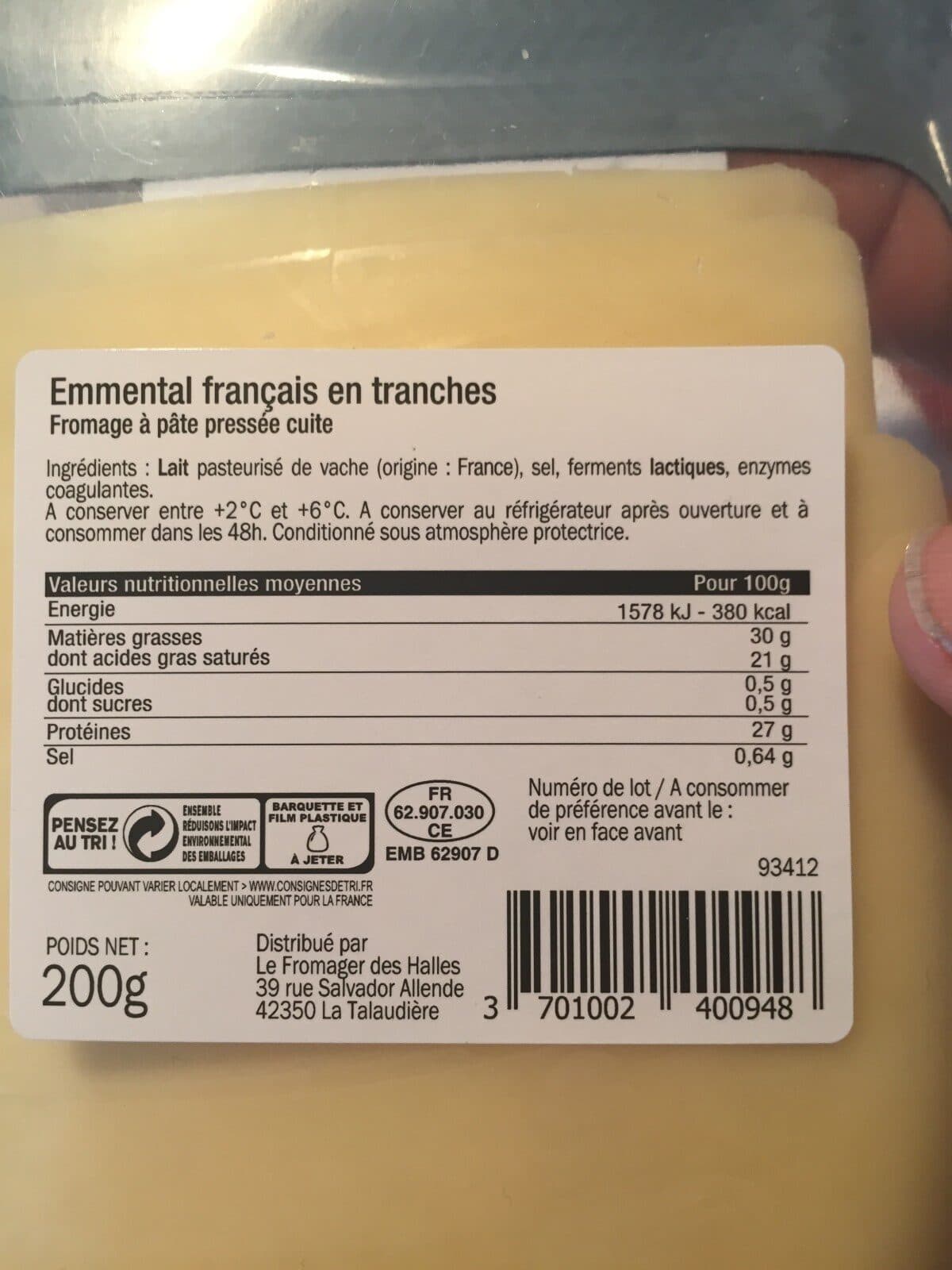 Grand Frai Emmental Francais packshot