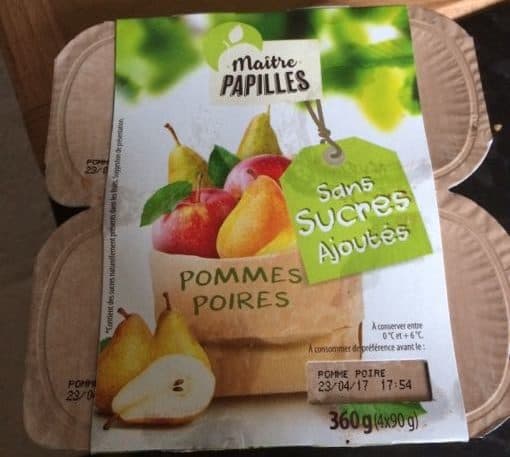 Maitres Papilles Compotes Pommes Poires packshot