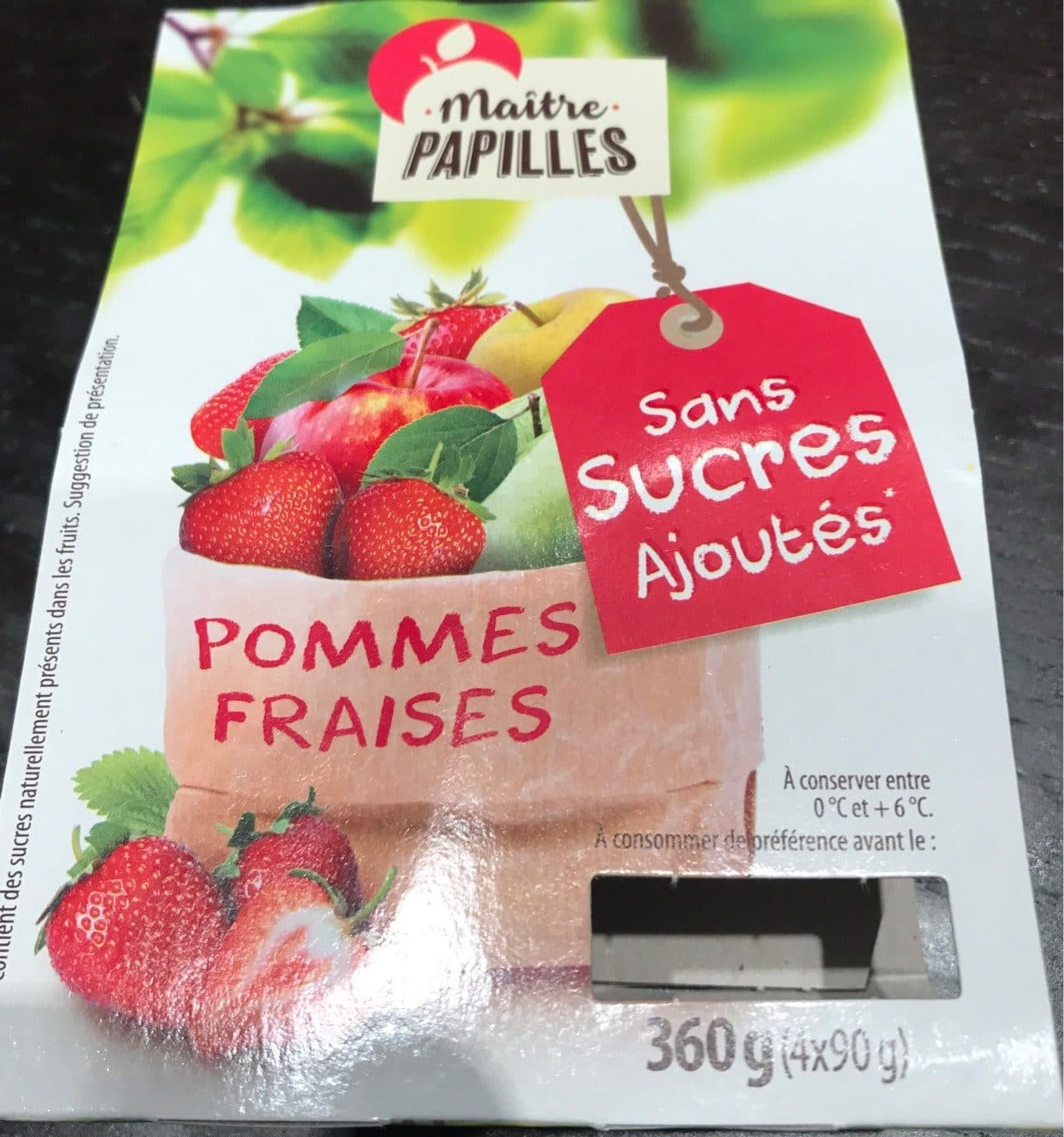 Maître Papilles Compote pommes fraises packshot