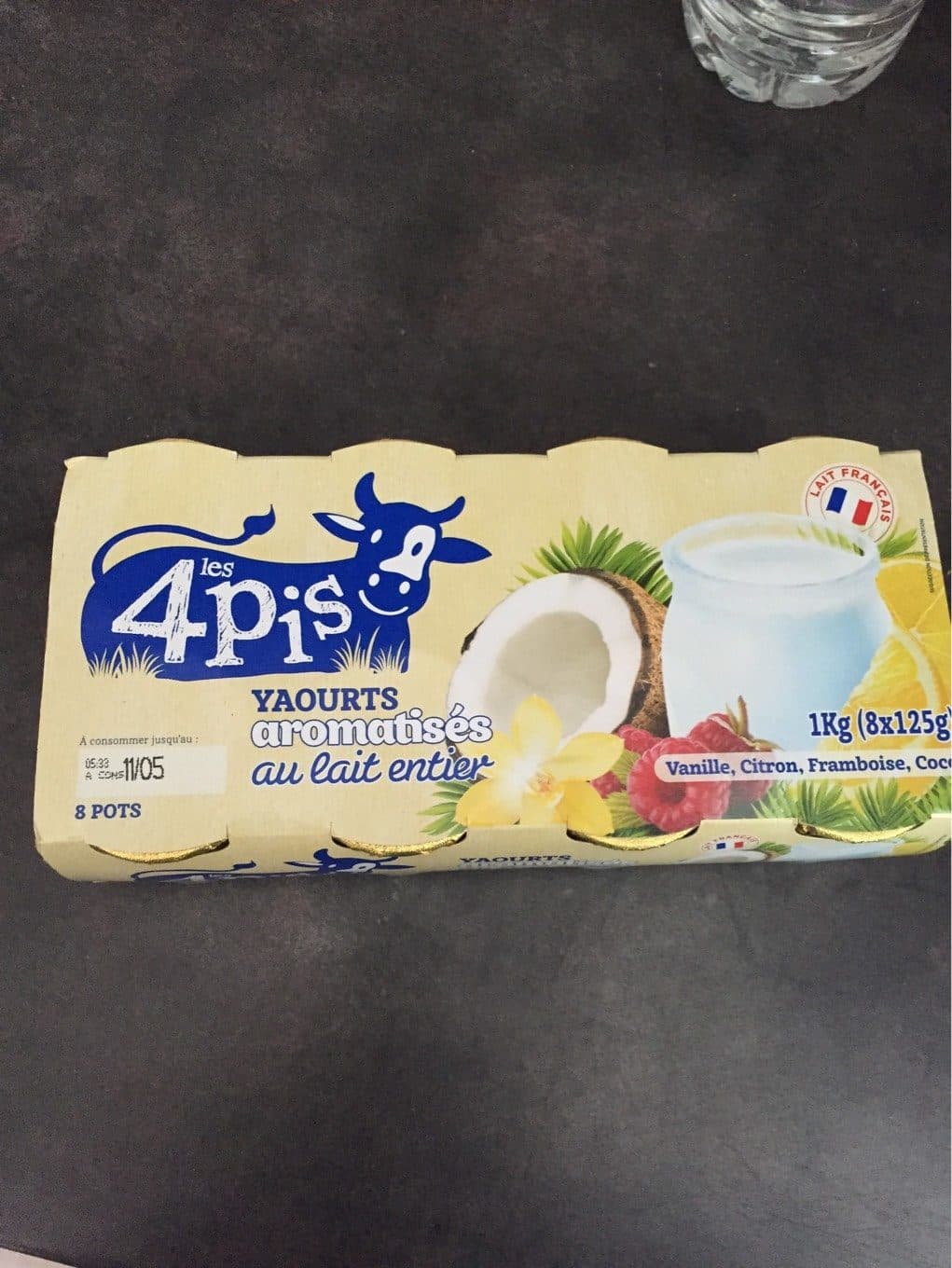 Les 4 Pis Yaourts aromatises au lait entier packshot