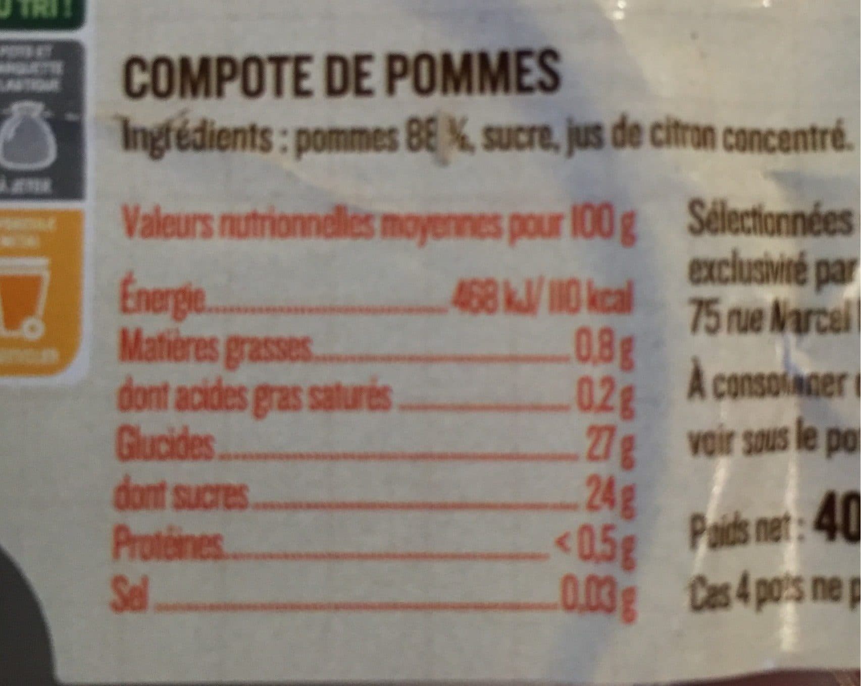 Les Compotes De Maître Papilles Compote de pommes packshot