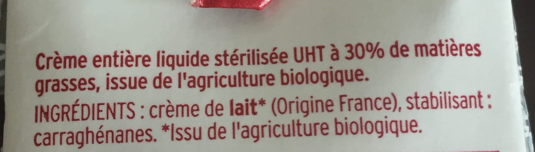 MONBERTILLE VIO Créme entière liquide bio packshot