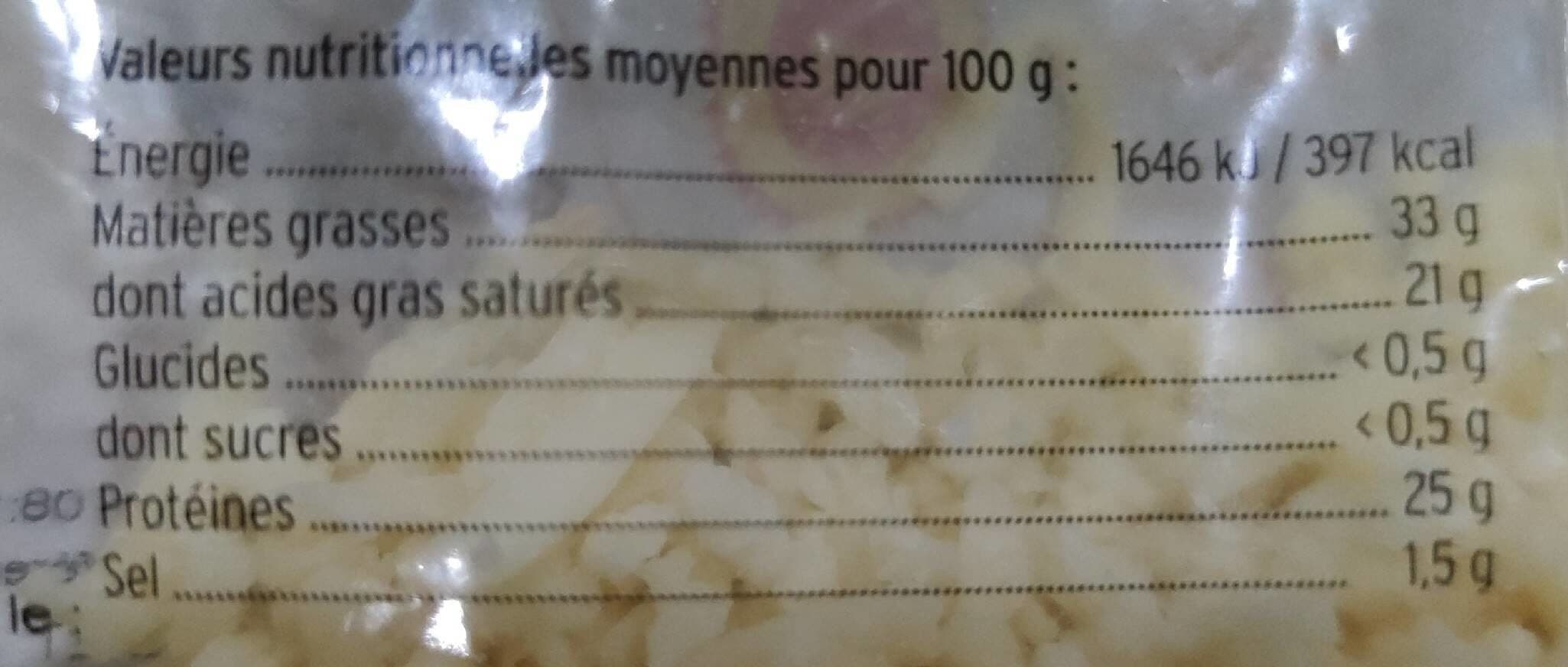 Fromagerie Chabert Abondance aop râpé packshot