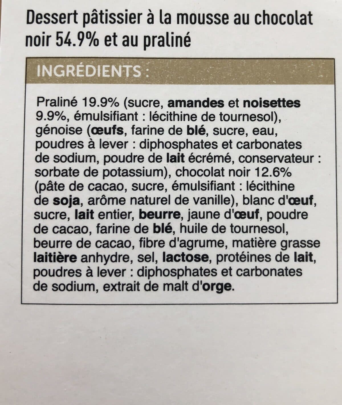 Le Fromager Des Halles Royal au chocolat noir packshot