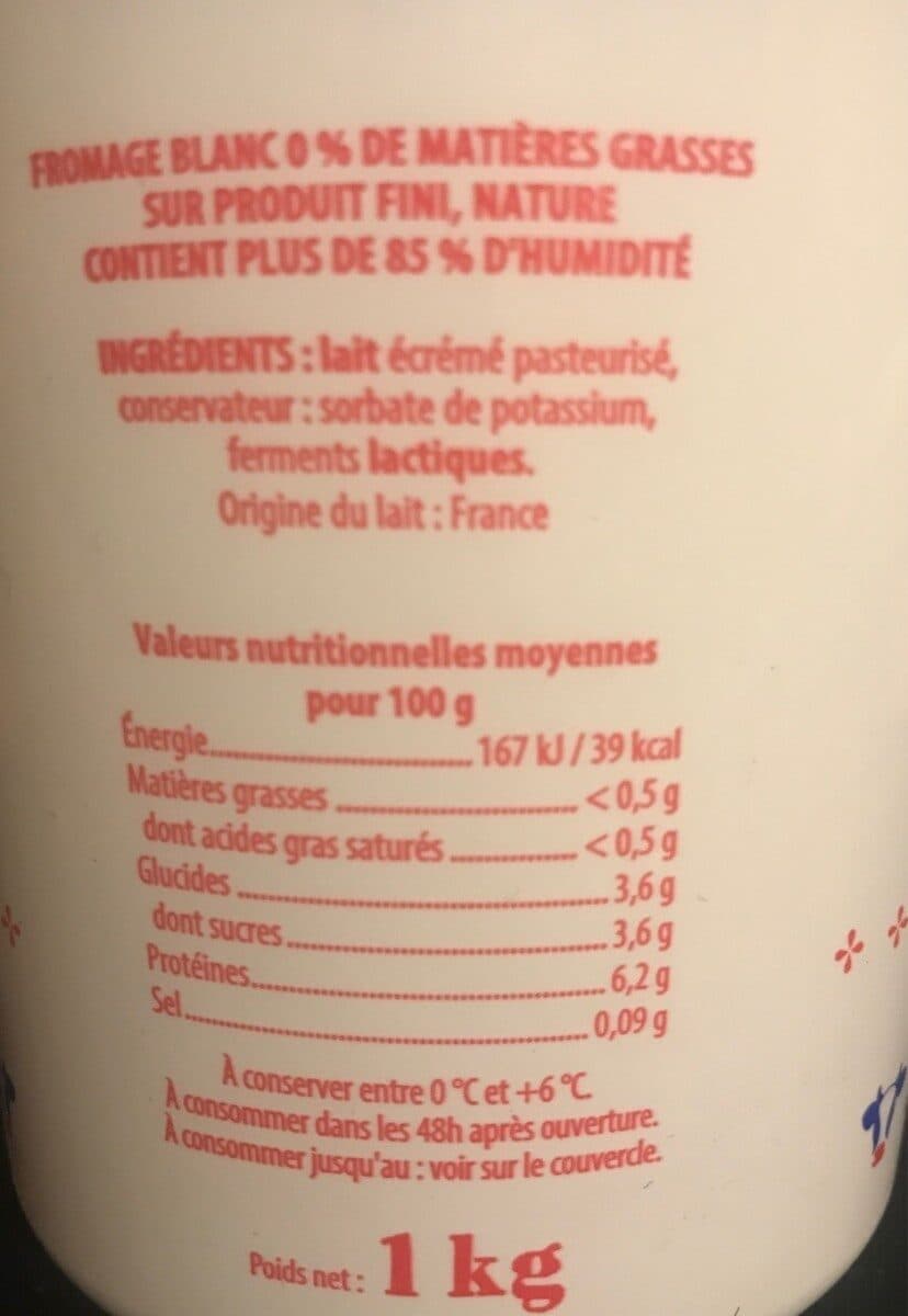 Open Food Facts Le fromage Blanc packshot