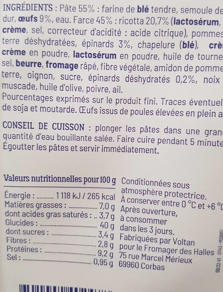 Dorolina Tortelloni ricotta epinards packshot