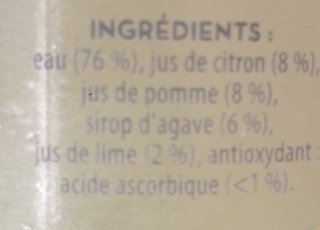 Les fruisettes Citronnade aux citrons jaunes et verts packshot