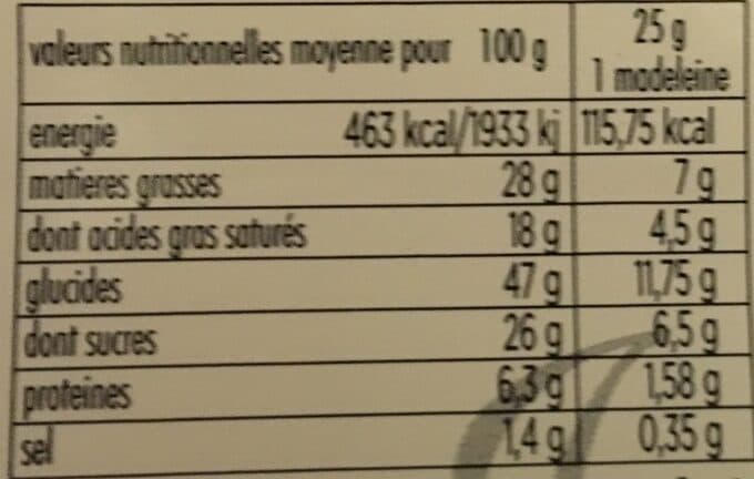 Biscuiterie Jeannette Madeleine noisettr packshot