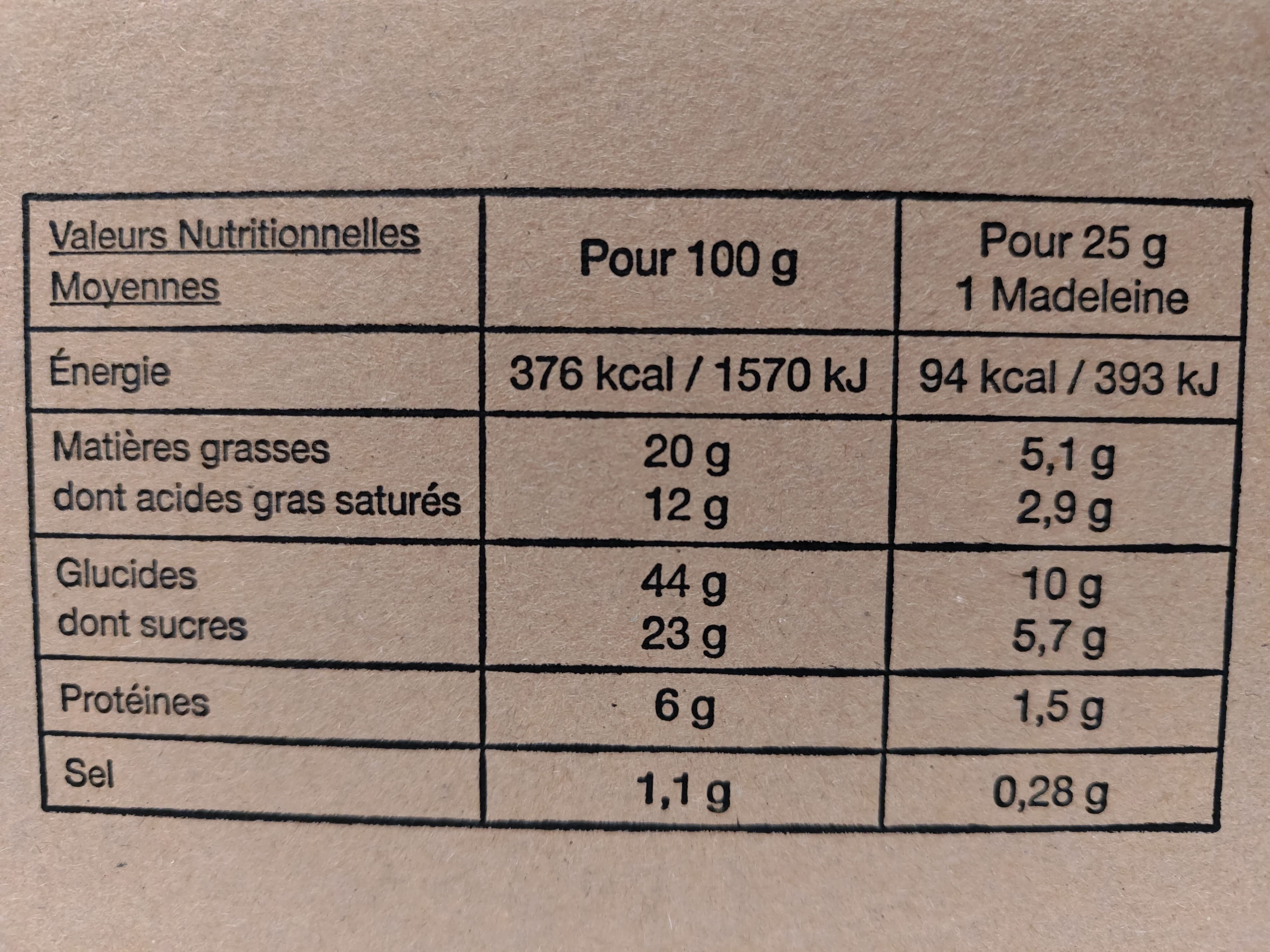 Biscuiterie Jeannette Madeleine Nature packshot