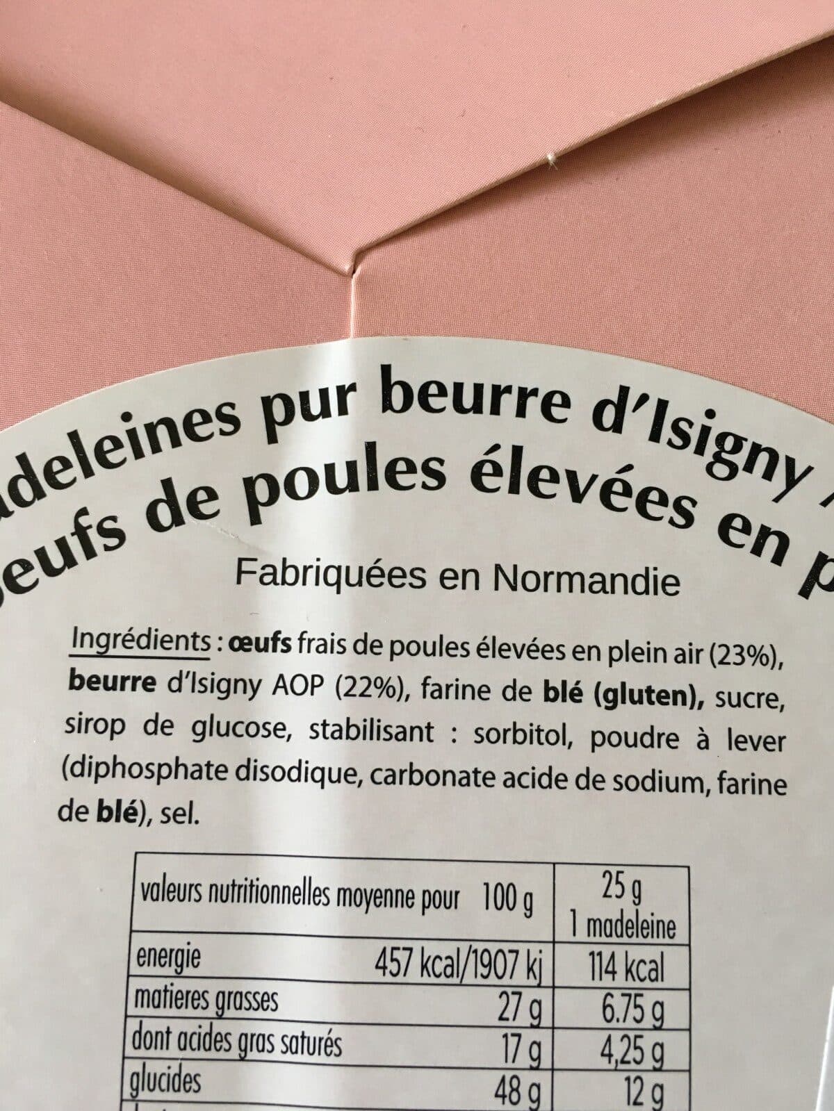 Biscuiterie Jeannette Madeleine Nature packshot