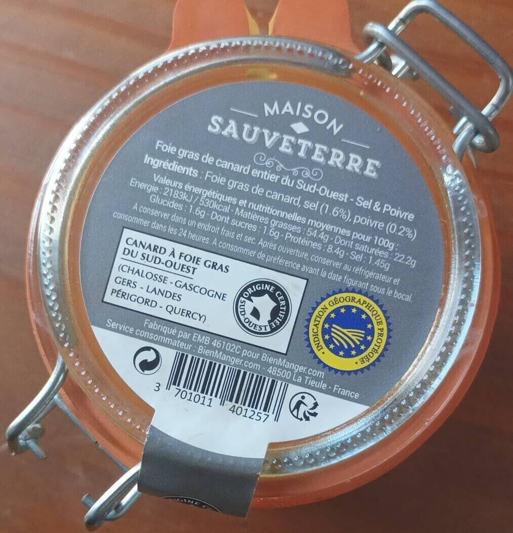 Sauveterre Fois gras de canard packshot
