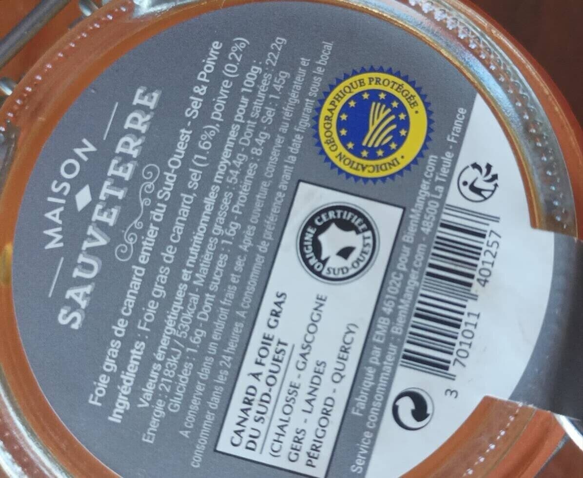 Sauveterre Fois gras de canard packshot