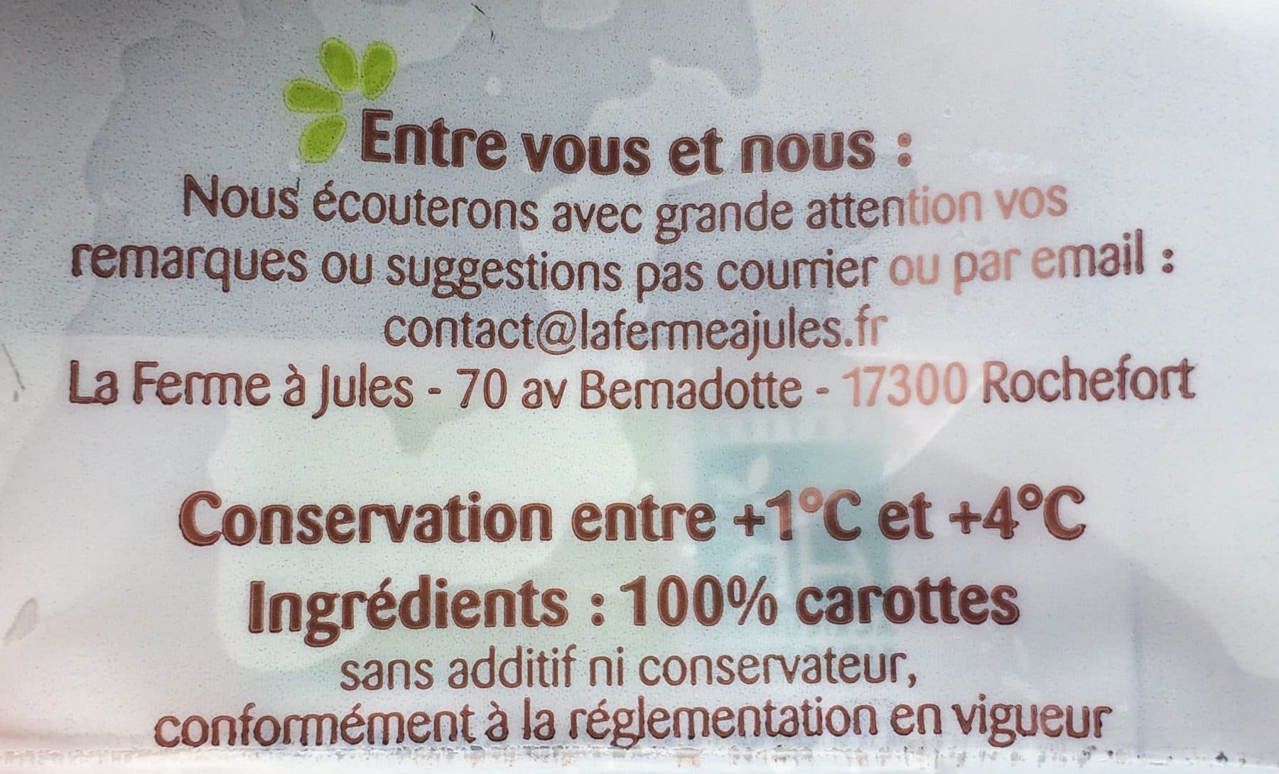 La Ferme A Jules Baby carottes bio packshot