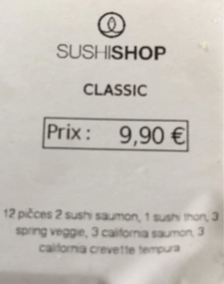 Sushi Shop Sushi classic packshot