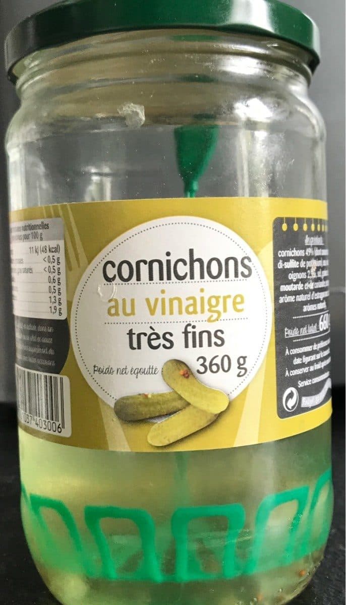 Open Food Facts Cornichons au vinaigre très fins packshot