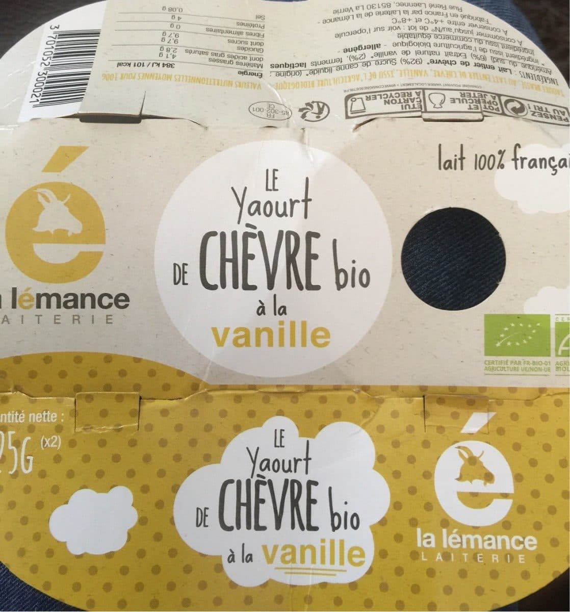 La Lémance Yaourt chevre vanille bio packshot