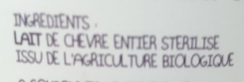 Trait Bio Lait de chèvres bio packshot