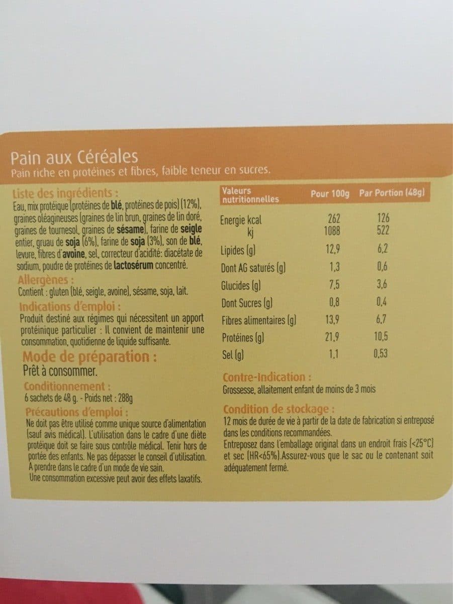 Open Food Facts Pain aux cereales packshot