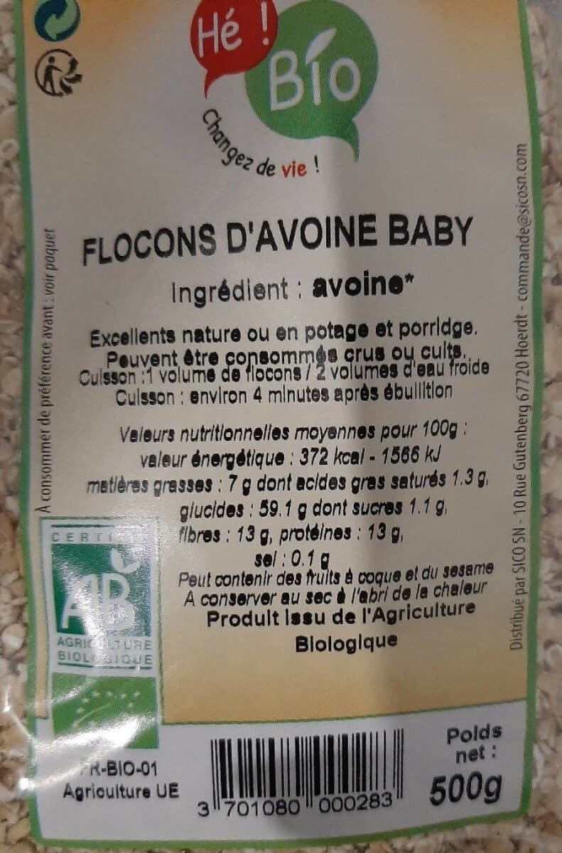 Open Food Facts Flocon d'avoine baby packshot