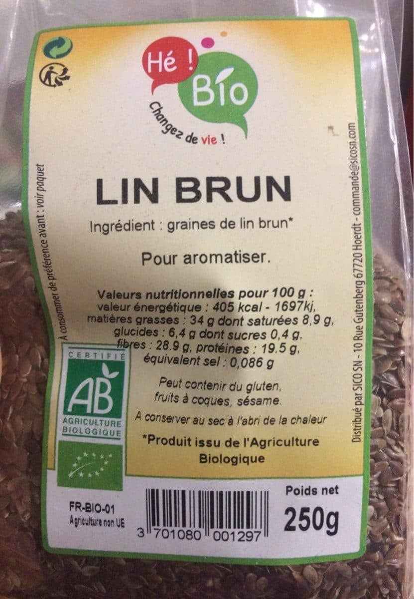 Hé! Bio Lin brun packshot