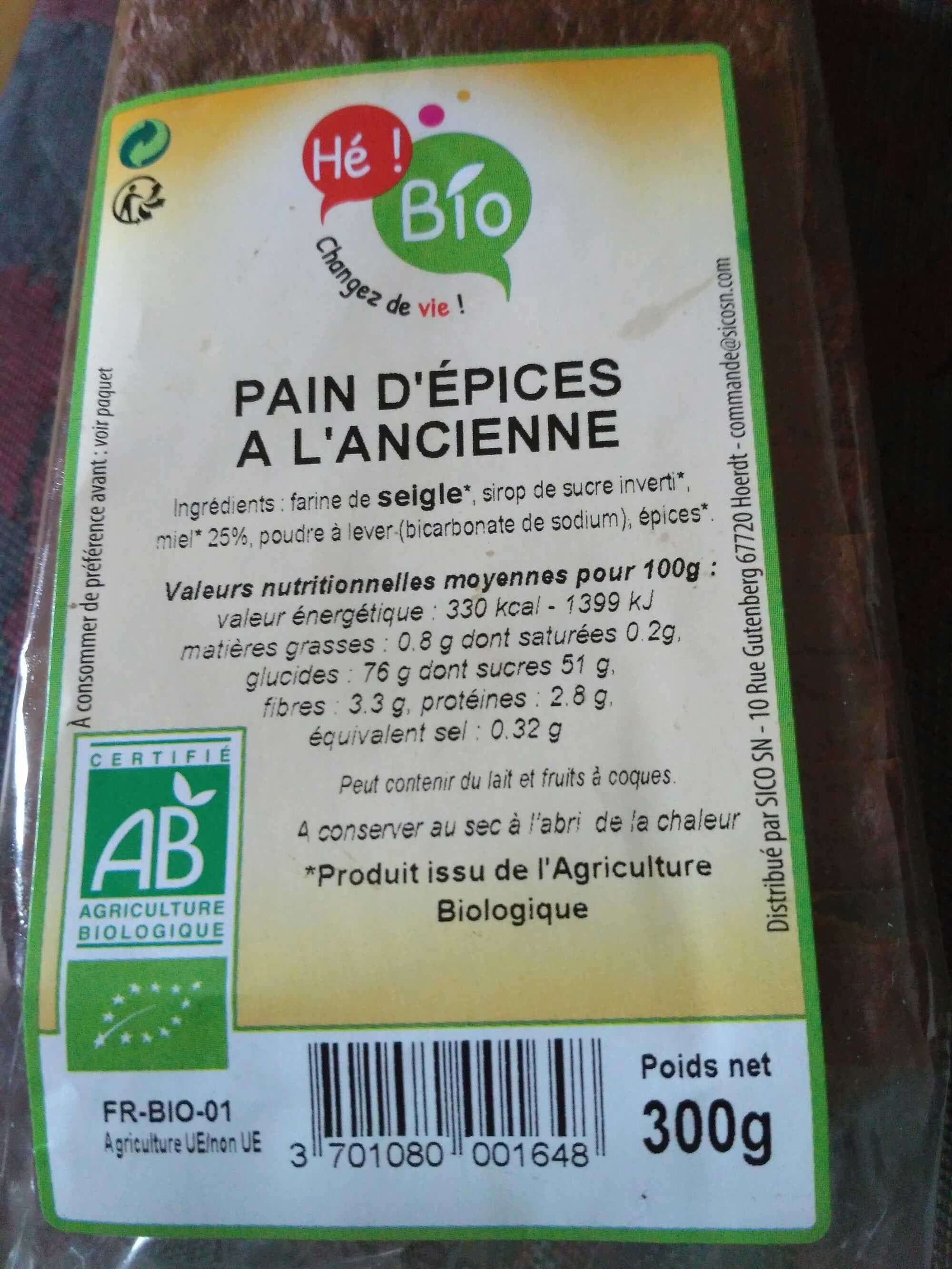 Hé Bio Pain d'épice packshot