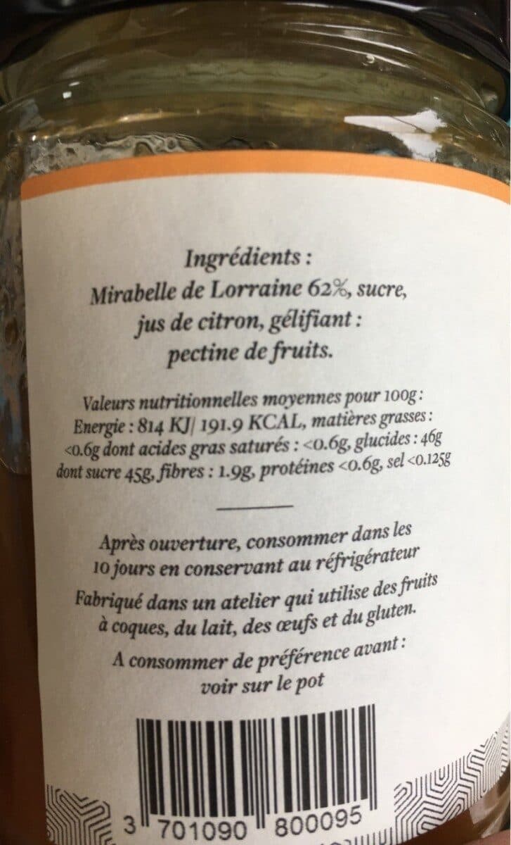 Maison Perrotte Confiture de Mirabelld de Lorraine packshot