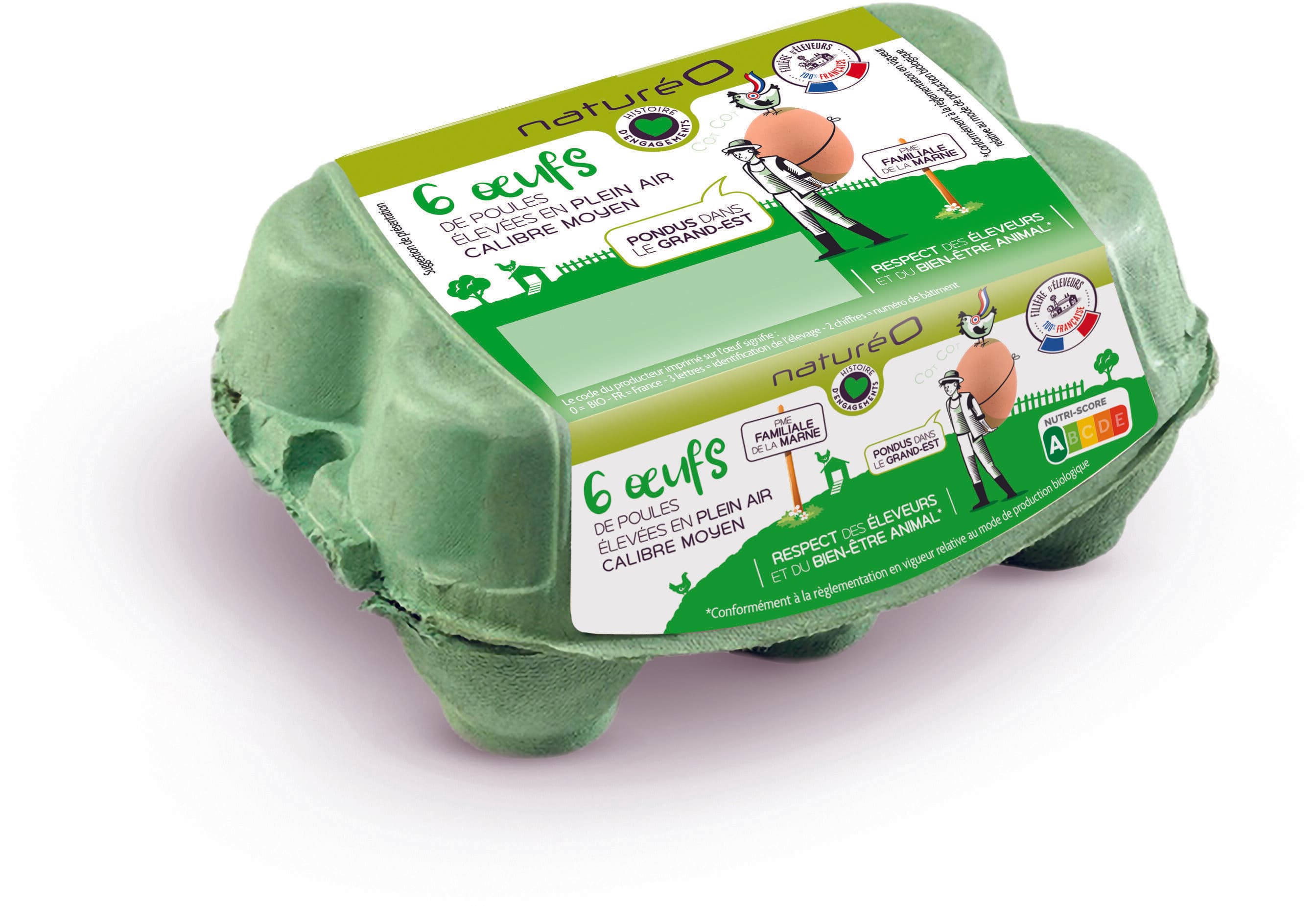 NaturéO Œufs moyens x6 packshot