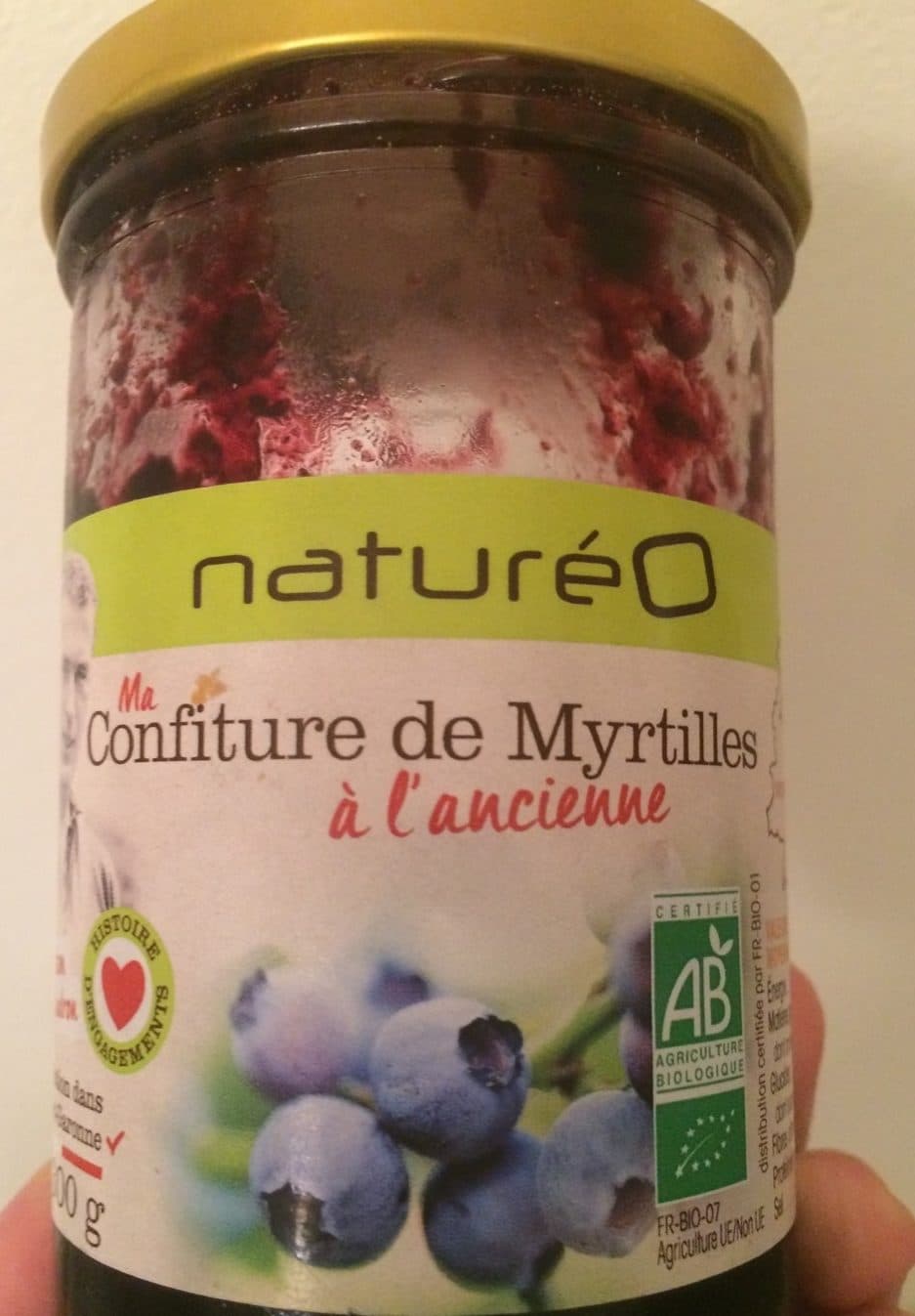 Naturéo Confiture de Myrtilles à l'Ancienne packshot