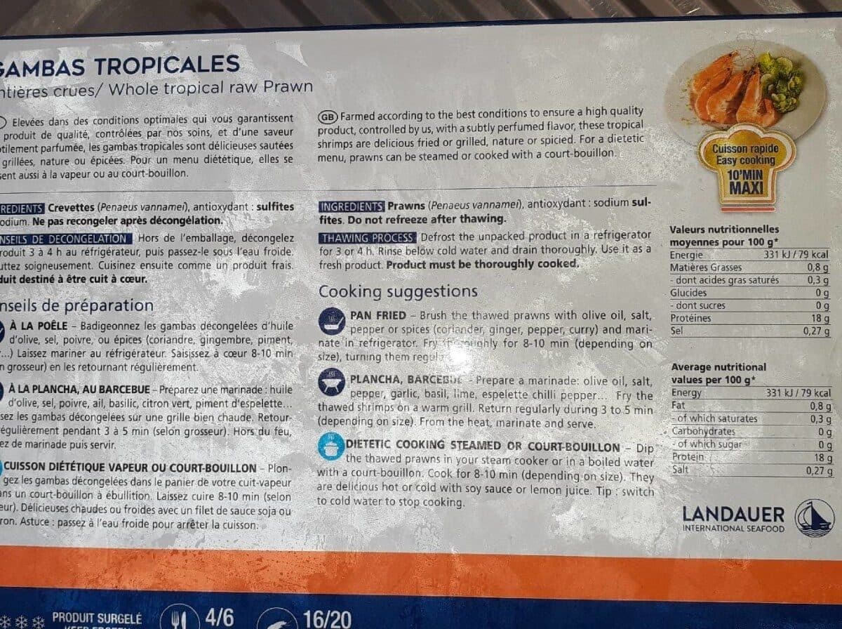 Open Food Facts Gambas tropicales packshot