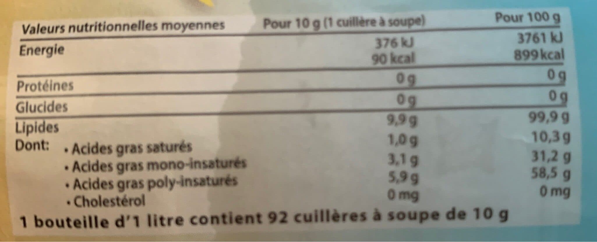 Open Food Facts Huile de Tournesol Raffinée packshot