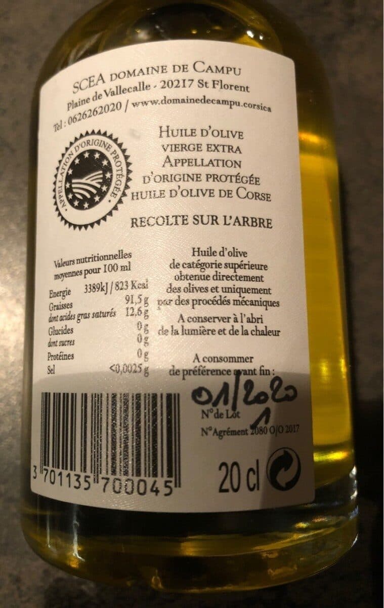 Open Food Facts Huile d'olive vierge extra packshot
