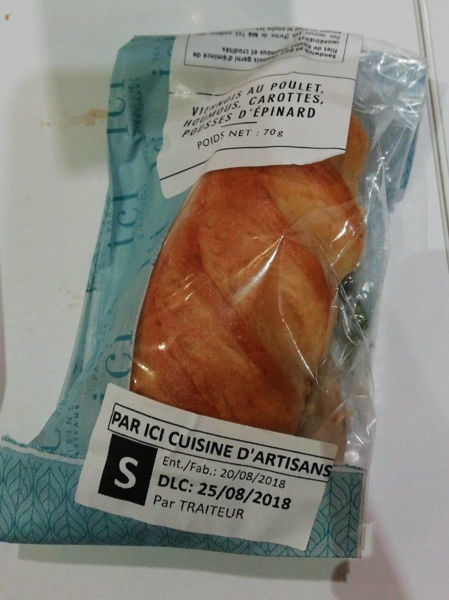 Open Food Facts Viennois au poulet houmous carottes pousses d'epinard packshot