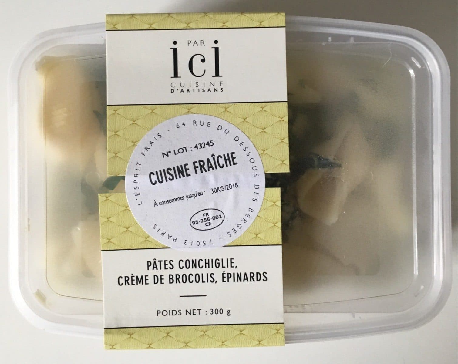 L'Esprit Frais Pâtes Conchiglie, Crème de brocolis, épinards packshot
