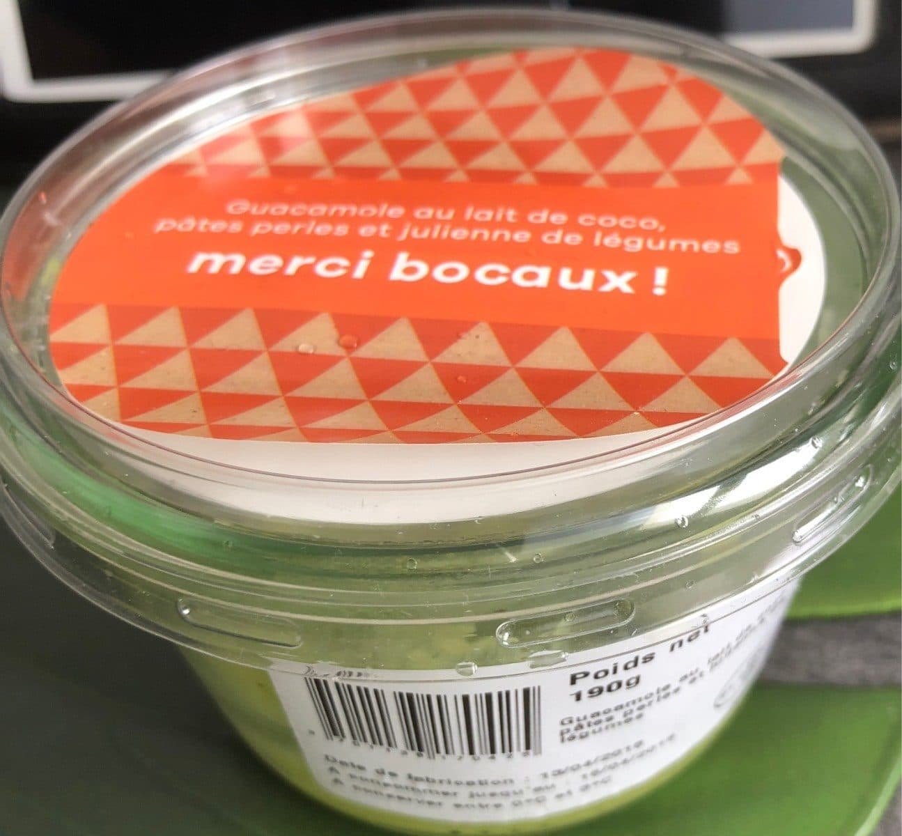 Open Food Facts Merci bocaux! Guacamole au lait de coco packshot