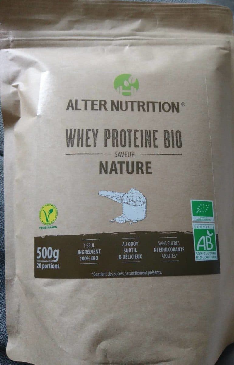 Alter Nutrition Whey protéine bio saveur Nature packshot