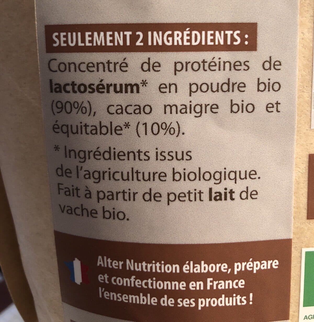Alter Nutrition Whey proteine bio packshot