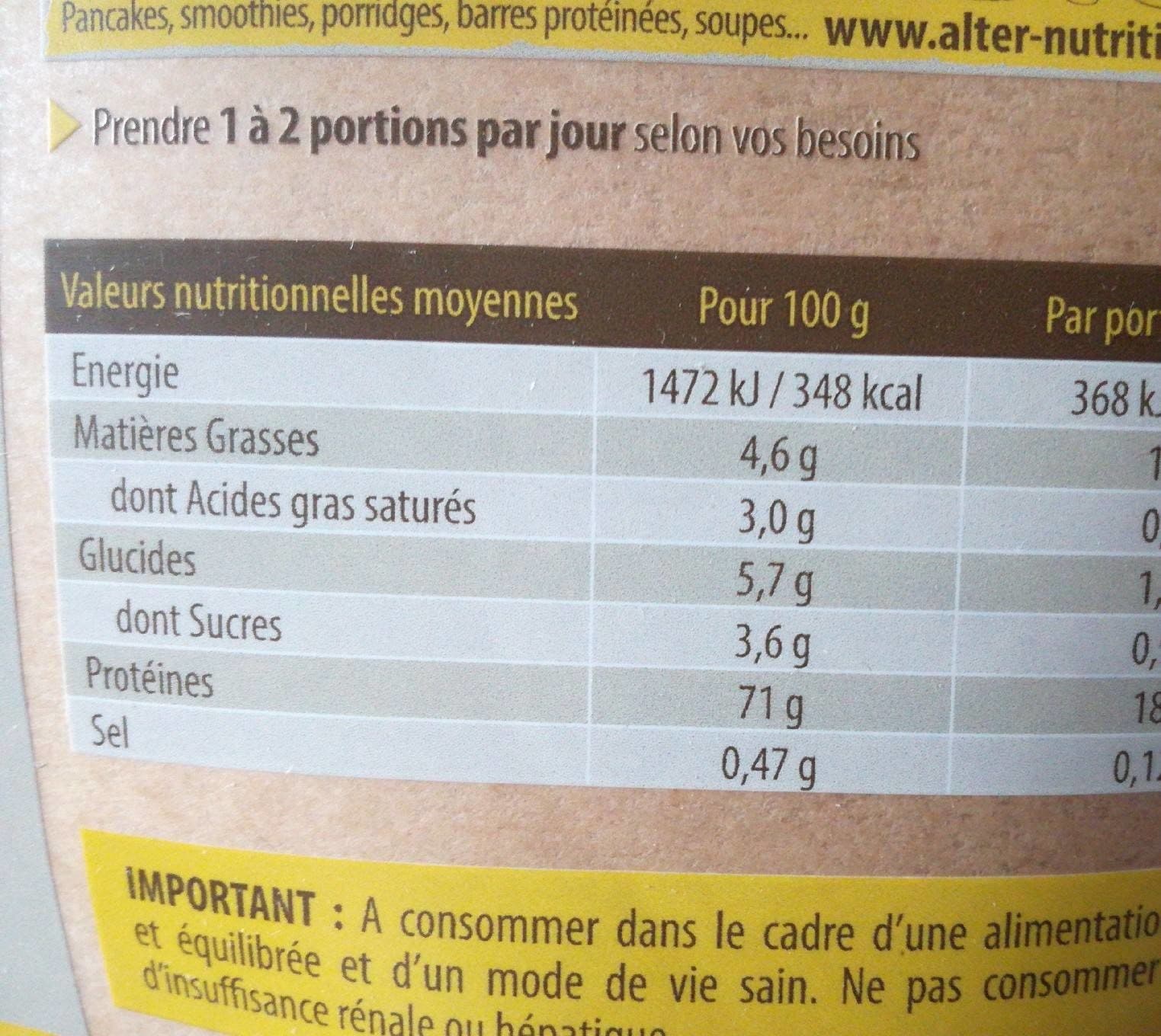 Alter NUTRITION Whey Proteine Bio Banane packshot