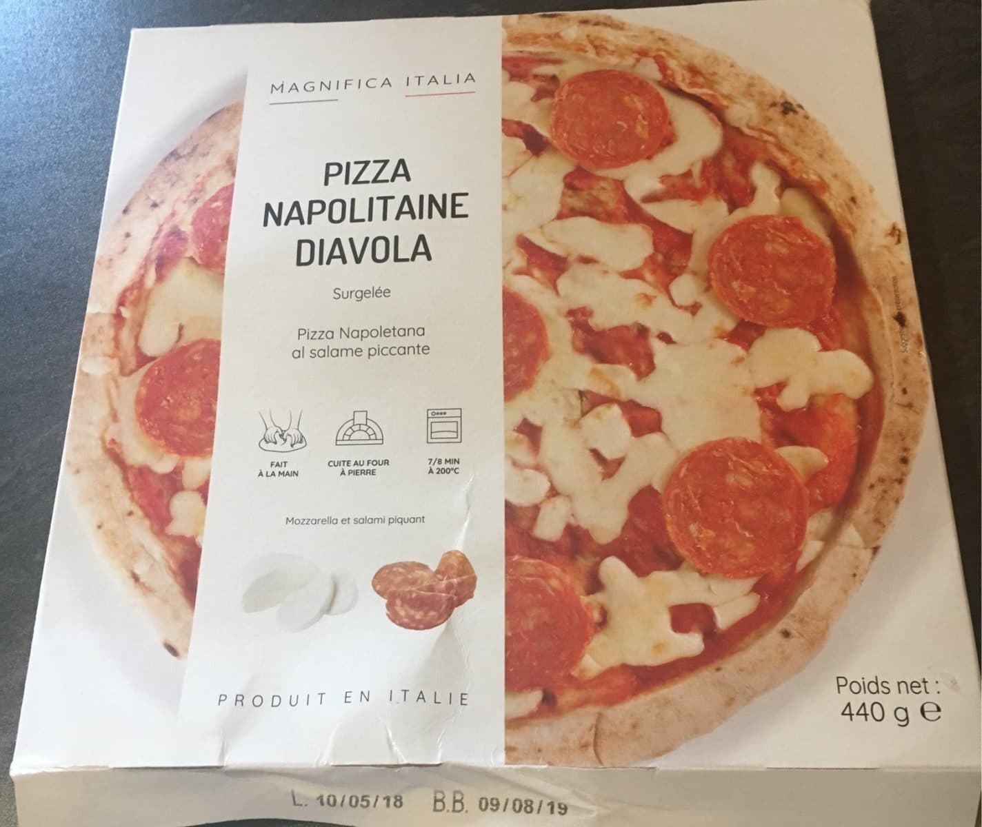 Open Food Facts Pizza napolitaine diavola packshot