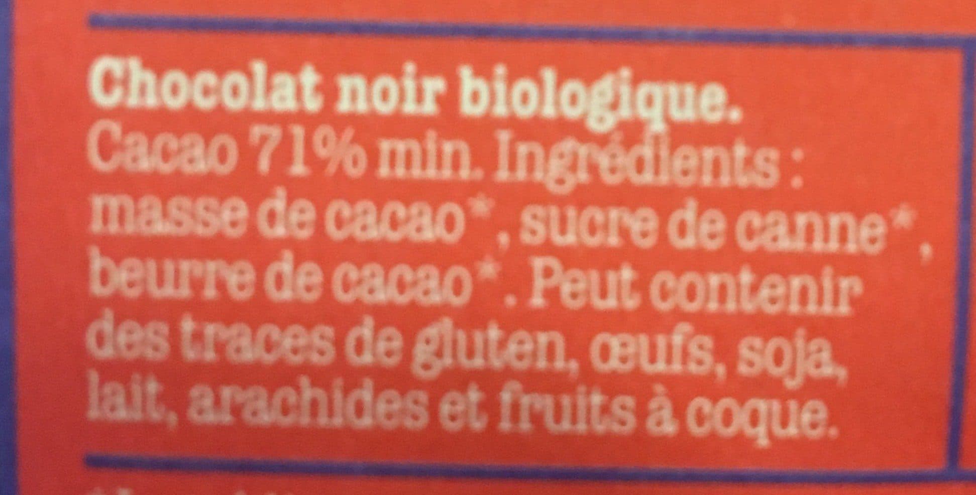 Le Chocolat des Français Tablette chocolat noir 71% packshot