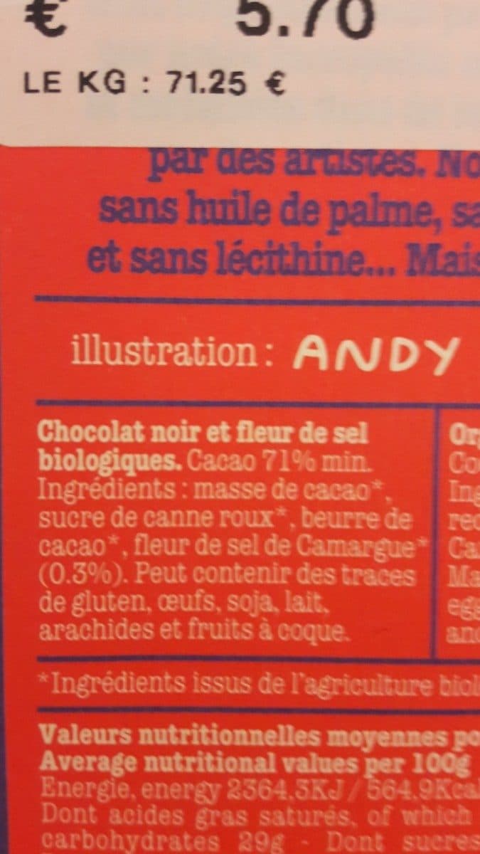 Le Chocolat des Français Noir et sel de camargue packshot