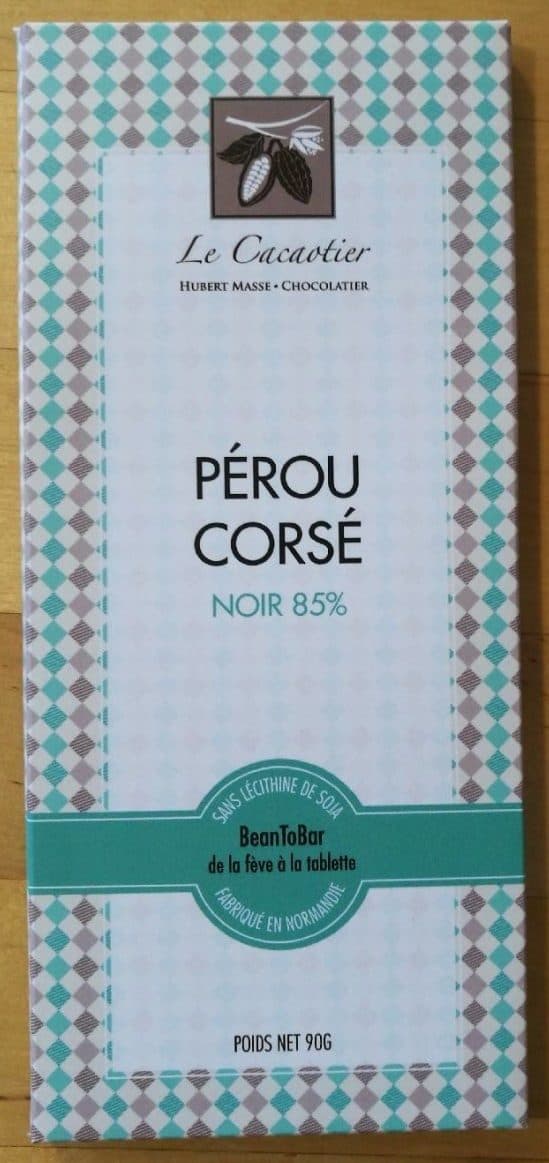 Le Cacaotier Pérou corsé noir 85% packshot