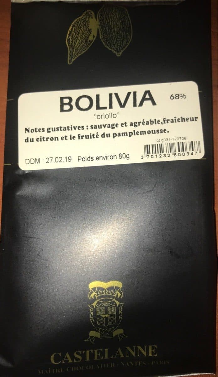 Castelanne Chocolat Bolivia 68% packshot