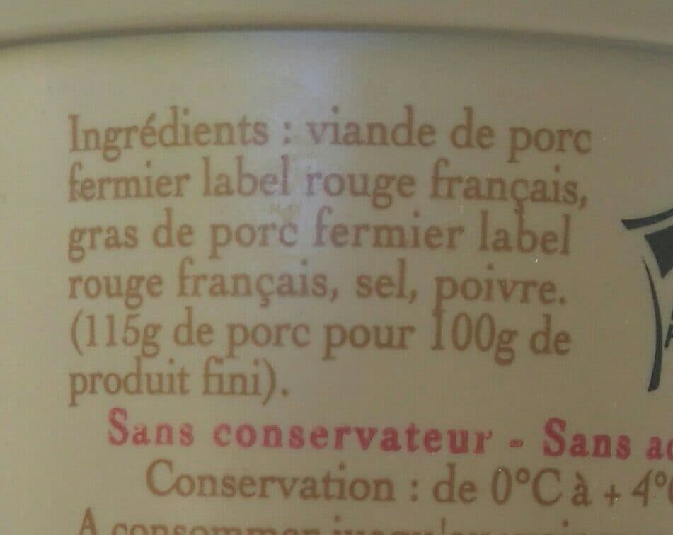 Open Food Facts Rillettes Du Mans packshot