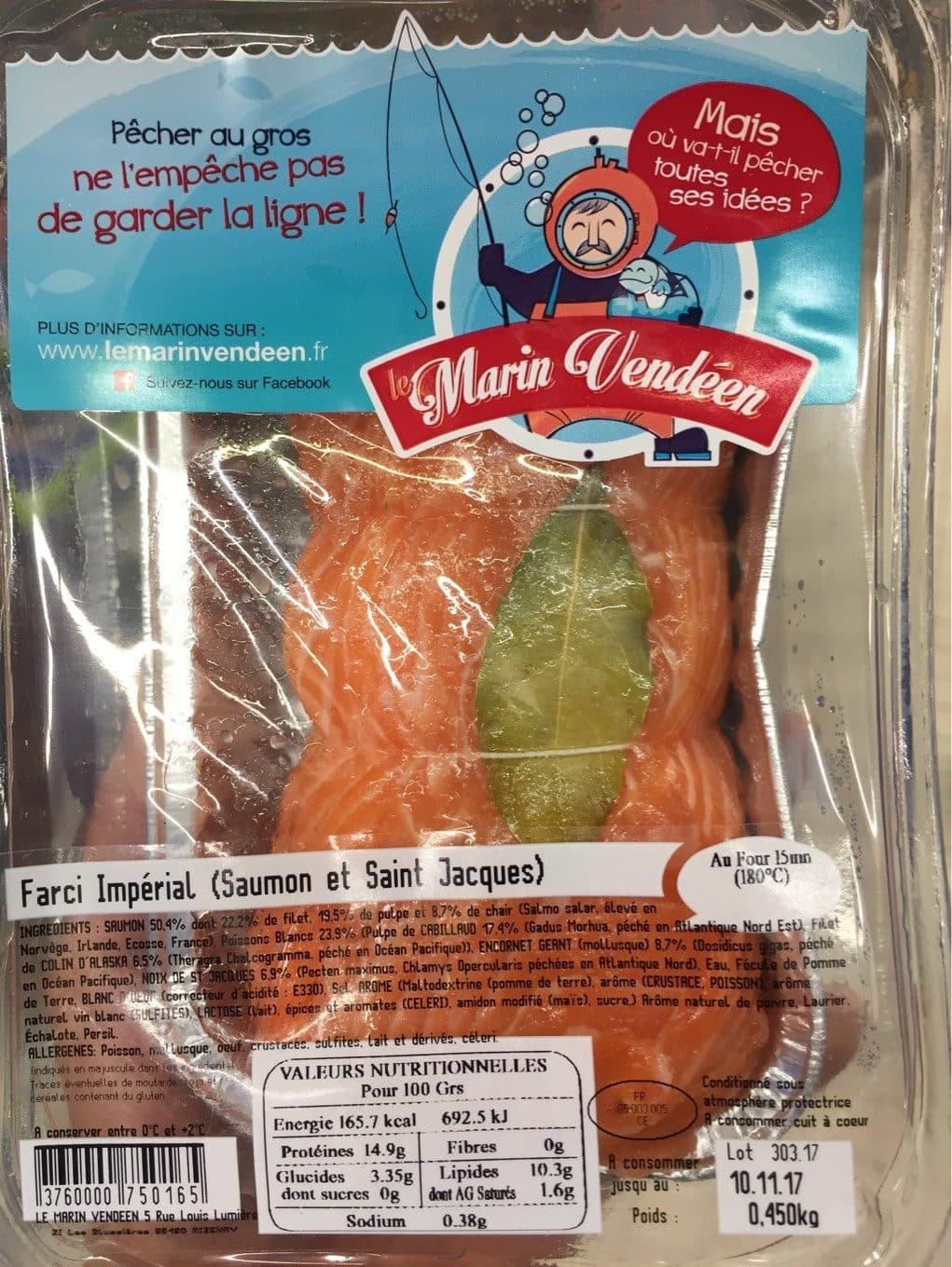 Le Marin Vendeen Farci imperial(saumon et saint jacques) packshot