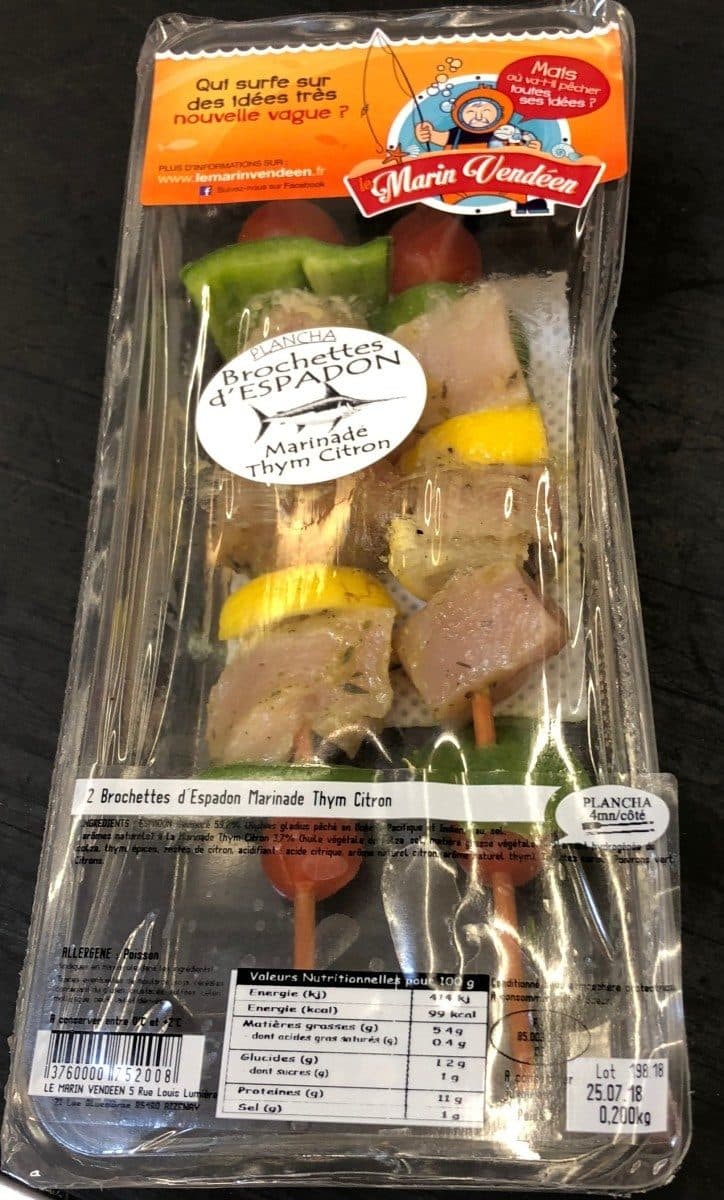 Open Food Facts Brochette d'espadon packshot