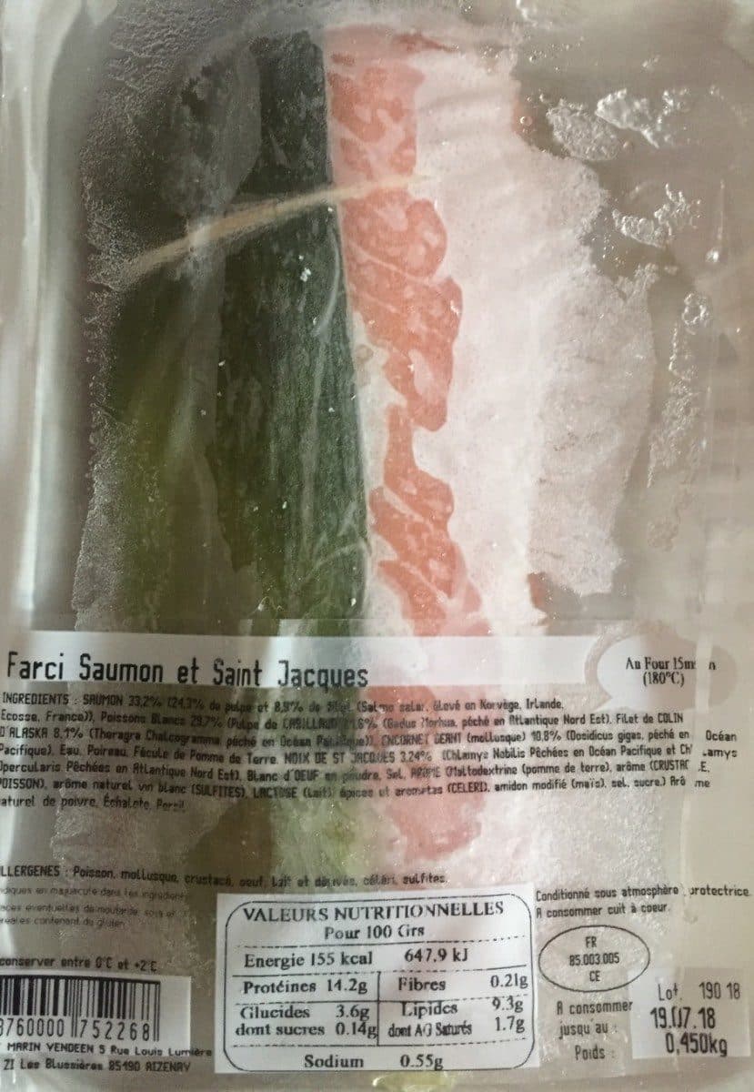 Open Food Facts Farci Saumon et Saint Jacques packshot