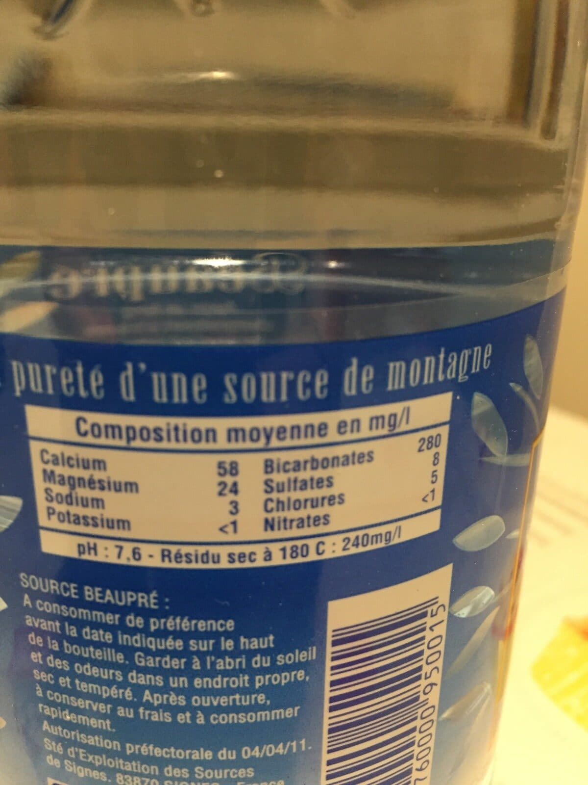 Open Food Facts Source Beaupré packshot