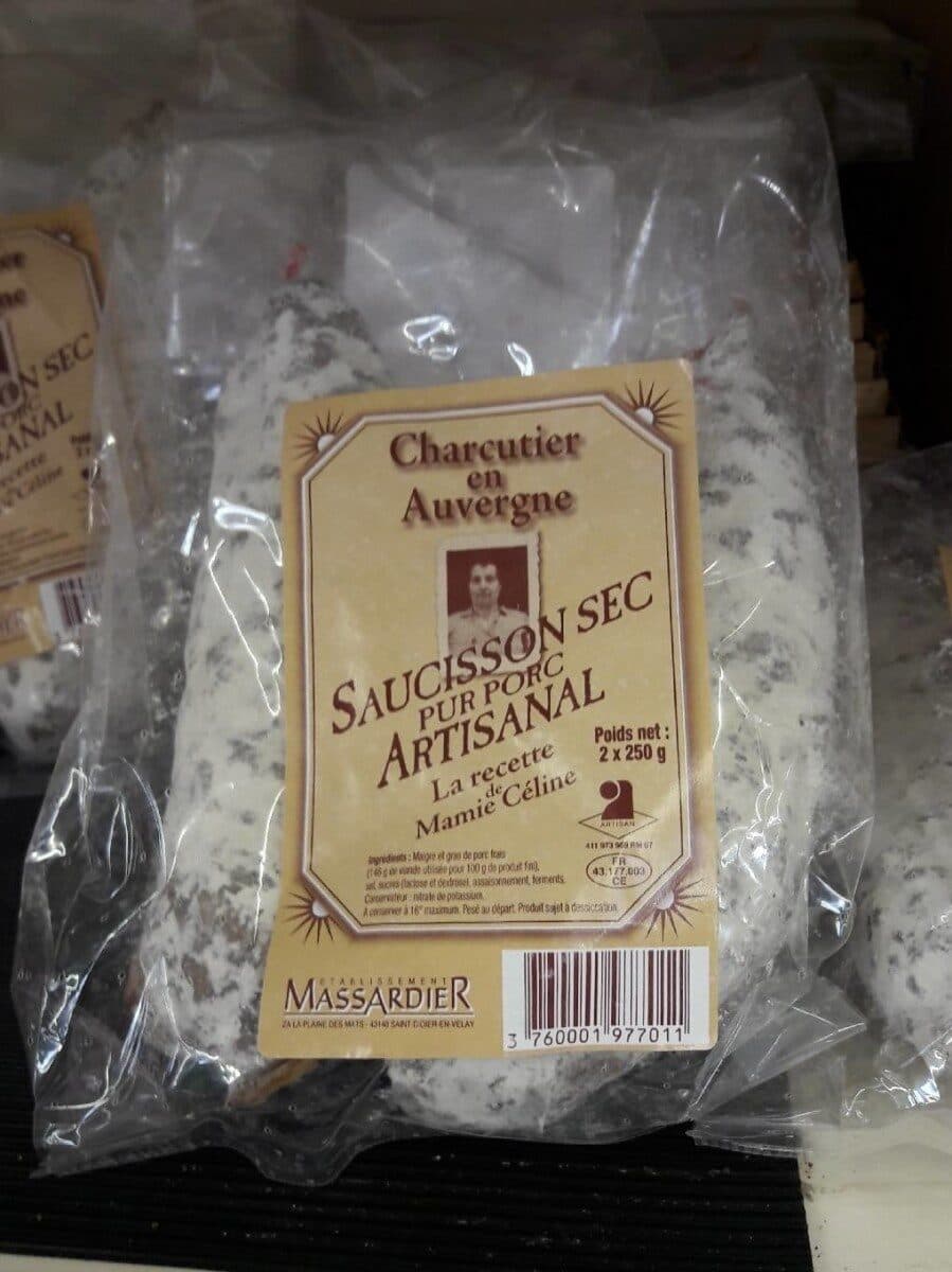 Open Food Facts Saucisson Sec Pur Porc Artisanal packshot