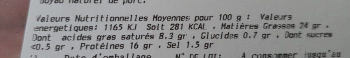 Open Food Facts Saucisses packshot