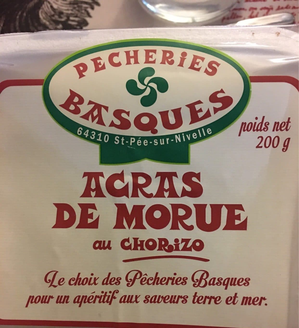 Pecheries Basques Acras de morue au chorizo packshot